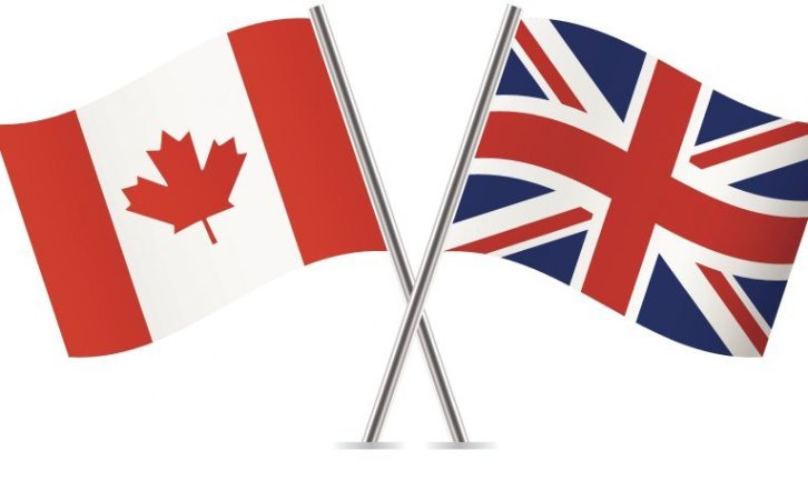 Canada and UK Flags