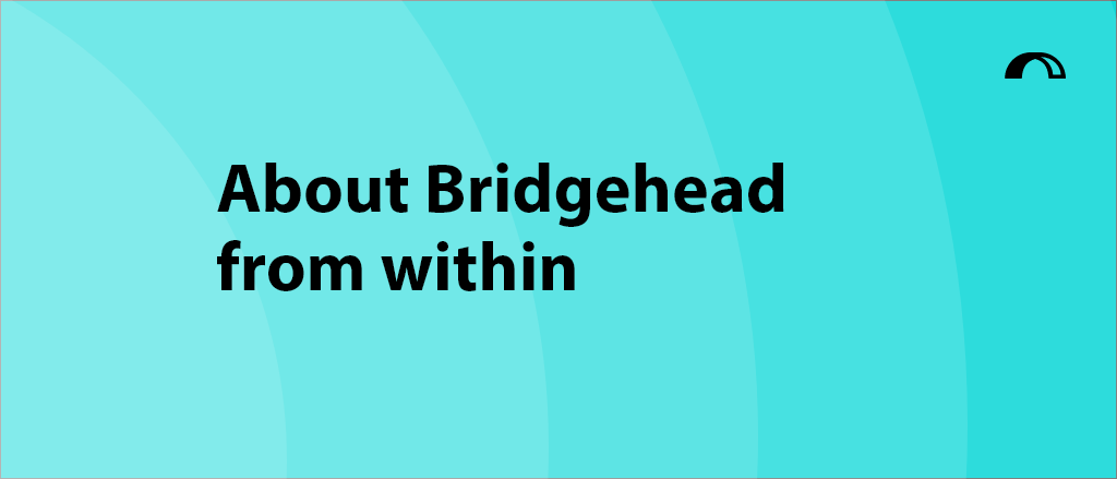 Blog title "About bridgehead from within"