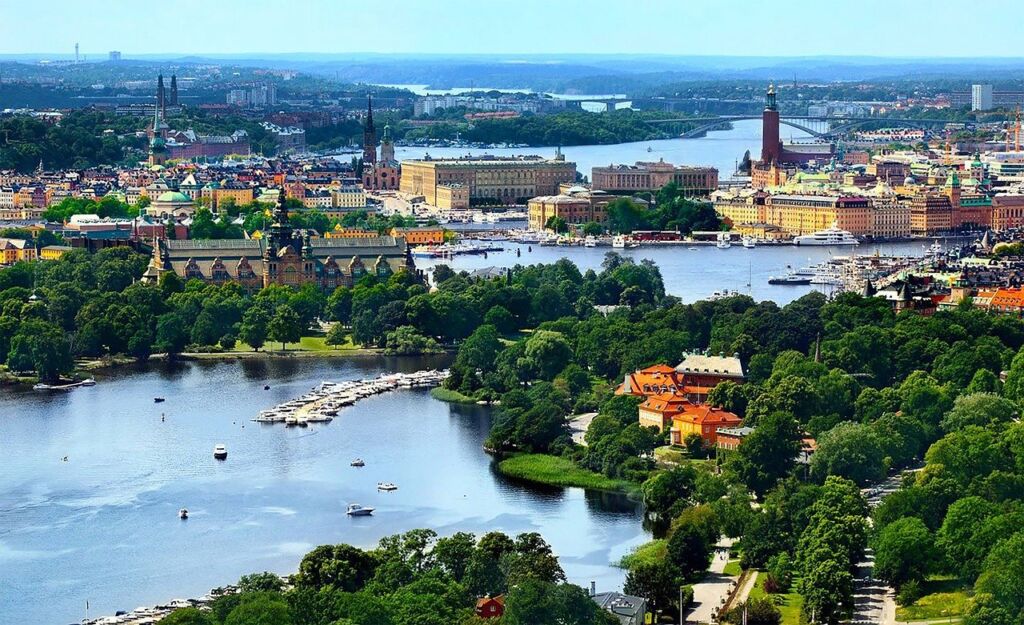 A panoramic photo of Stockholm, Sweden