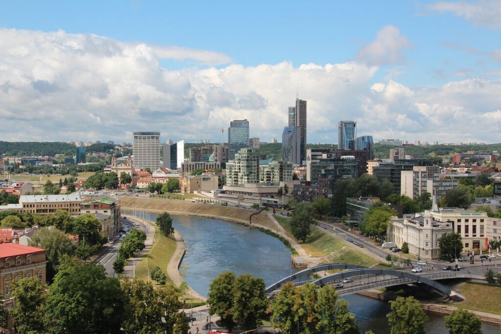 A panoramic view of Vilnius, Lithuania