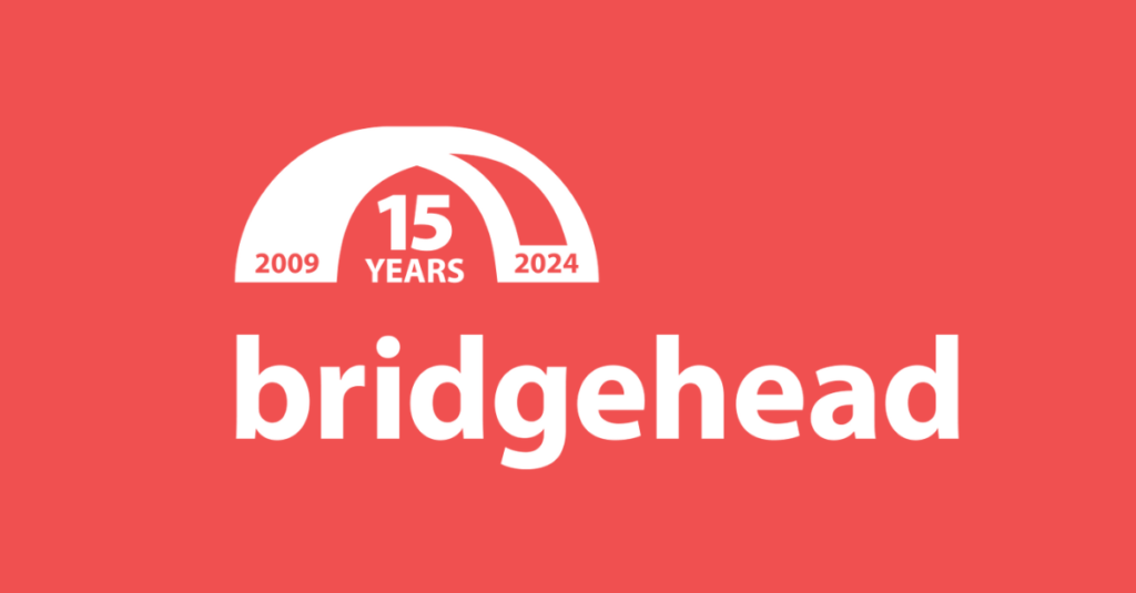 Bridgehead - 15 year aniversary logo